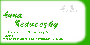 anna medveczky business card